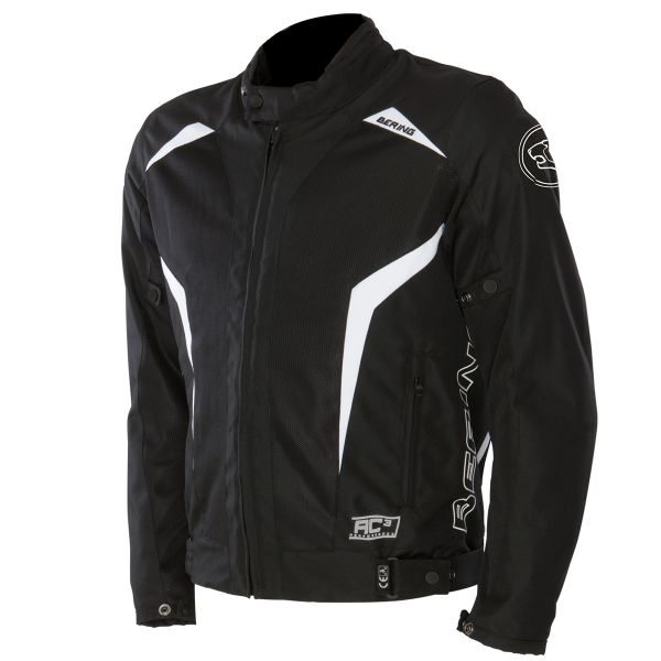 Motorradjacke Bering Keers Schwarz Wei�