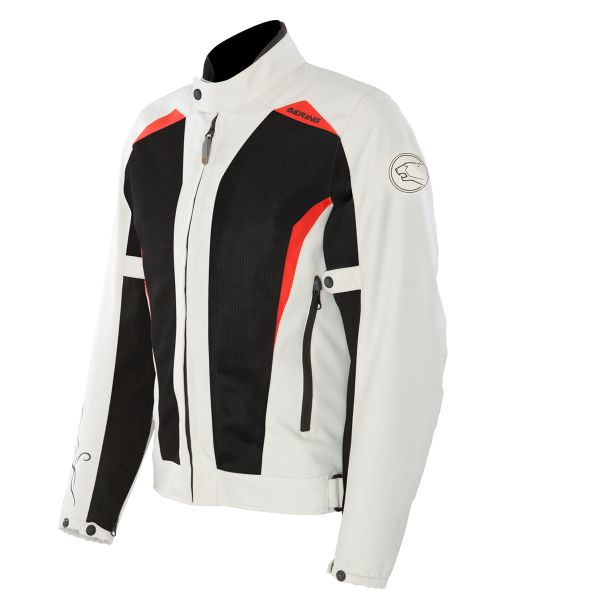 Motorradjacke Bering Lady Keers Schwarz Beige