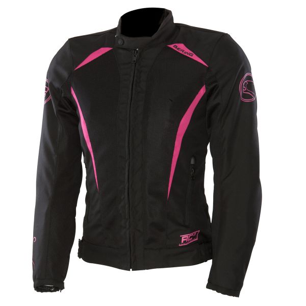 Motorradjacke Bering Lady Keers Schwarz Mauve
