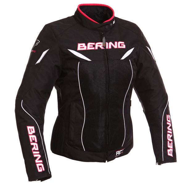 Motorradjacke Bering Lady Kwerk Scwarz Wei Fuchsie