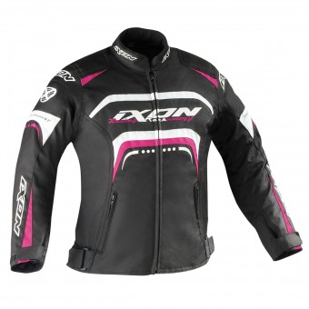 Motorradjacke Ixon Lover Kid Schwarz Wei Fuchsia