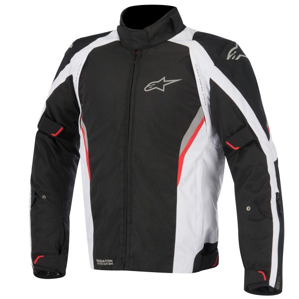 Motorradjacke Alpinestars Megaton Drystar Black White Red Motorradjacke Alpinestars Megaton Drystar Black White Red