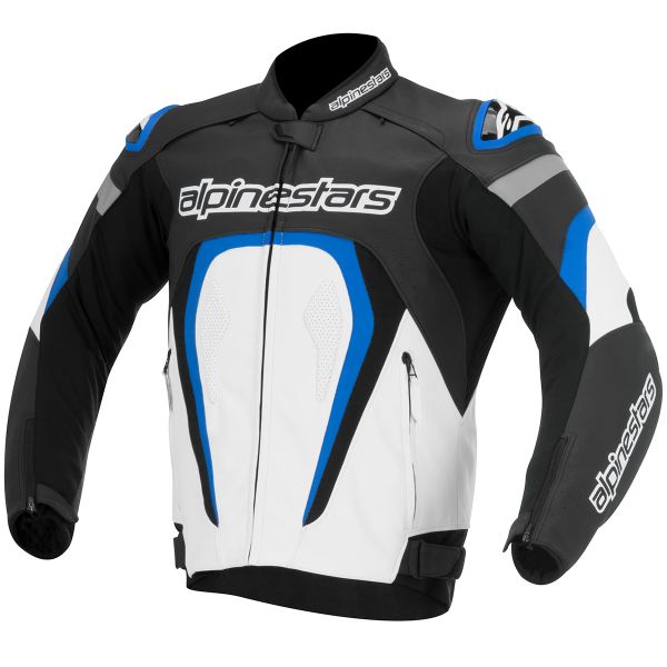 Motorradjacke Alpinestars Motegi Black White Blue