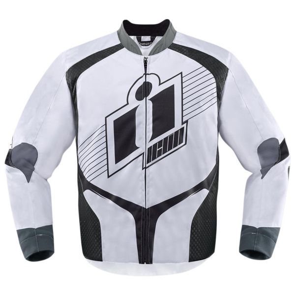Motorradjacke ICON Overlord D3O White