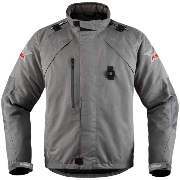 Motorradjacke ICON Raiden DKR Monochromatic Grey