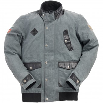 Motorradjacke Ride & Sons Runaway Grey Waxed Motorradjacke Ride & Sons Runaway Grey Waxed