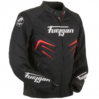 Furygan Skull Vented Schwarz Rot Wei   