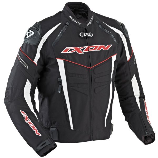 Motorradjacke Ixon Titanium VX Schwarz Wei� Rot