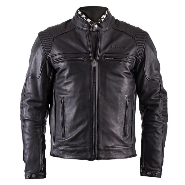 Motorradjacke Helstons Trust Leather Plain Black Motorradjacke Helstons Trust Leather Plain Black
