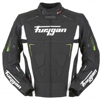 Furygan Vortex Black White Green + Back Protector D3O Viper Level 2