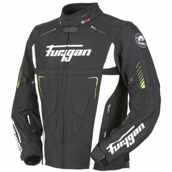 Furygan Vortex Black White Green + Back Protector D3O Viper Level 2
