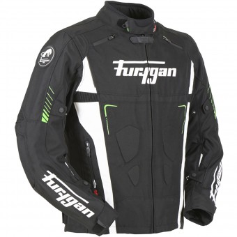 Furygan Vortex Black White Green + Back Protector D3O Viper Level 2
