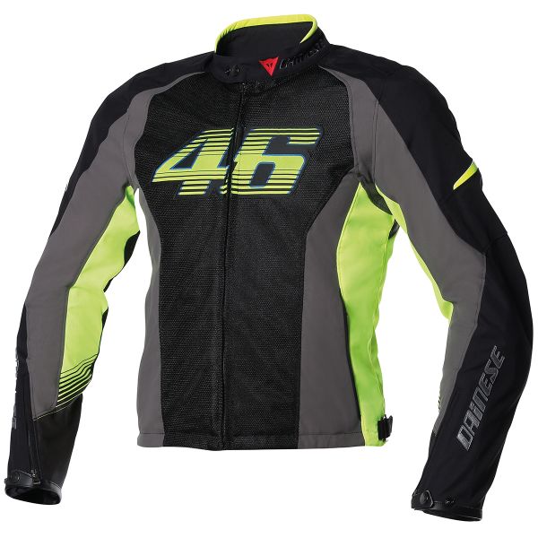 Motorradjacke Dainese VR46 Air Black Yellow fluo