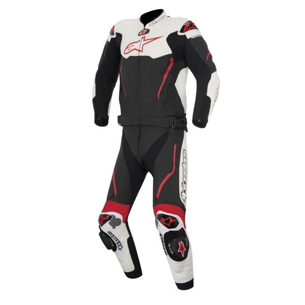 Motorrad-Lederkombi Alpinestars Atem Suit 2PC Black White Red