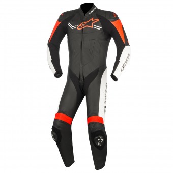 Motorrad-Lederkombi Alpinestars Challenger V2 Black White Red Fluo