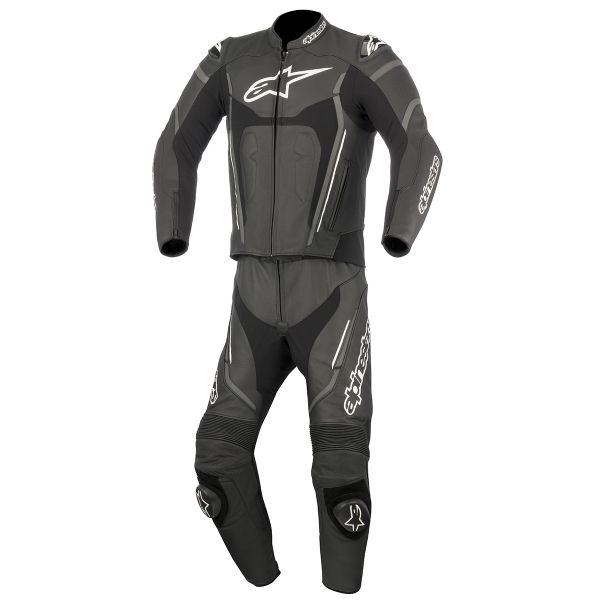 Motorrad-Lederkombi Alpinestars Motegi V2 2PC Black Anthracite White