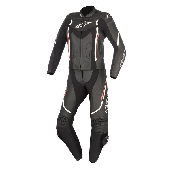 Motorrad-Lederkombi Alpinestars Stella Motegi V2 Black White Red