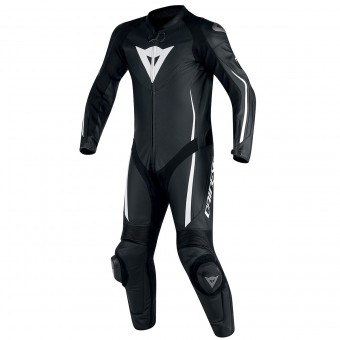 Motorrad-Lederkombi Dainese Assen 1PC Perf Black White