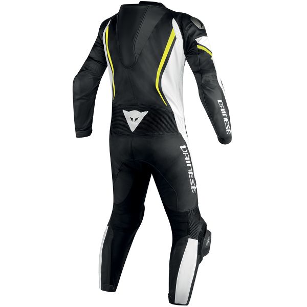 Dainese Assen 1PC Perf Black White Yellow Fluo