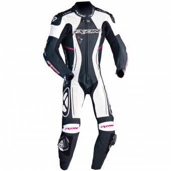 Motorrad-Lederkombi Ixon Astrale Schwarz Wei Fuchsia