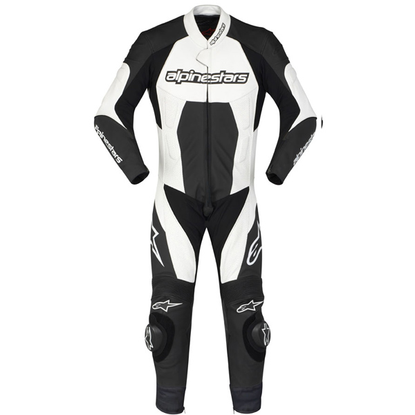 Motorrad-Lederkombi Alpinestars Carver Schwarz Wei�