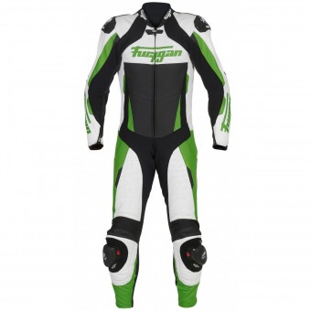 Motorrad-Lederkombi Furygan Full Apex White Green Black