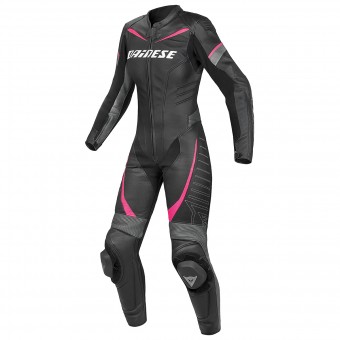 Motorrad-Lederkombi Dainese Racing P. Lady Black Anthracite Fuchsia
