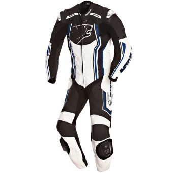 Motorrad-Lederkombi Bering Supra-R Black White Blue