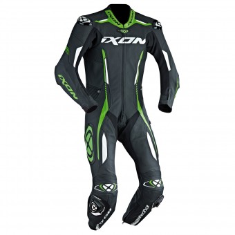 Motorrad-Lederkombi Ixon Vortex EPI Black White Green