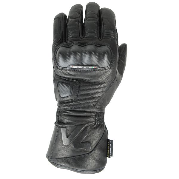 Motorradhandschuhe V'Quattro Lazio Gore-Tex Schwarz
