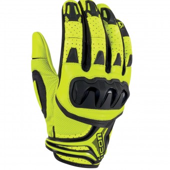 Motorradhandschuhe ICON Overlord Resistance Hi-Viz Yellow