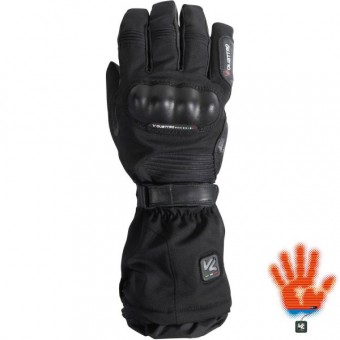 Motorradhandschuhe V'Quattro Quantum Chauffant Schwarz
