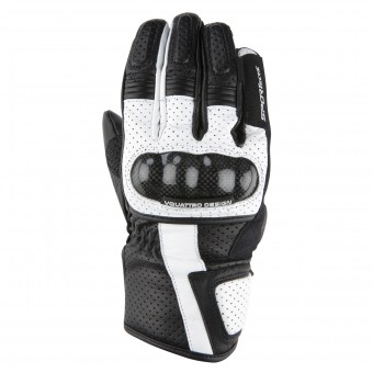 Motorradhandschuhe V'Quattro RC-17 Black White