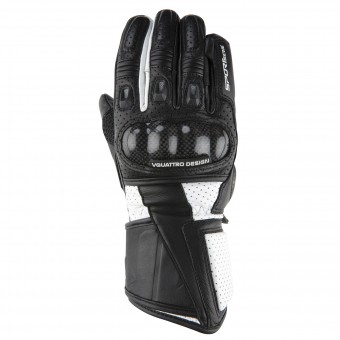 Motorradhandschuhe V'Quattro RL-17 Black White