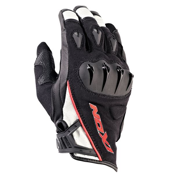 Motorradhandschuhe Ixon RS Print VX HP Schwarz Wei� Rot