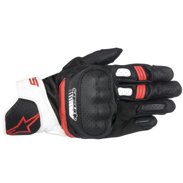 Motorradhandschuhe Alpinestars SP-5 Black White Red Motorradhandschuhe Alpinestars SP-5 Black White Red