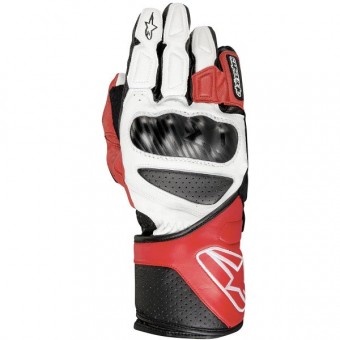 Motorradhandschuhe Alpinestars SP-8 Wei� Rot Schwarz