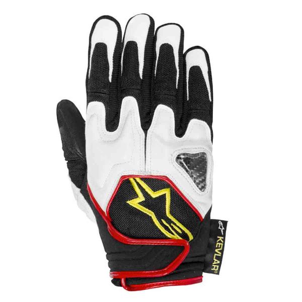 Motorradhandschuhe Alpinestars Scheme Schwarz Wei� Gelb Fluo