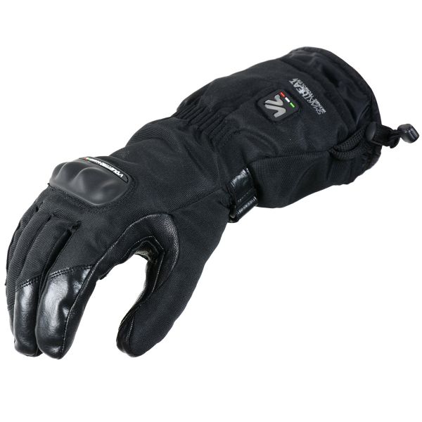 Motorradhandschuhe V'Quattro Alphe Beheizbar Schwarz