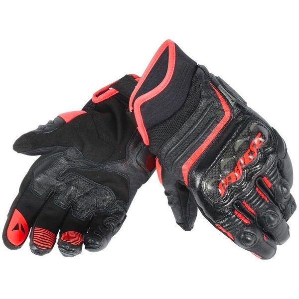 Motorradhandschuhe Dainese Carbon D1 Short Black Red Fluo Motorradhandschuhe Dainese Carbon D1 Short Black Red Fluo