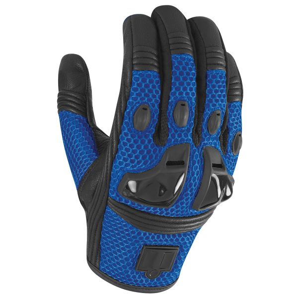 Motorradhandschuhe ICON Justice Mesh Blue
