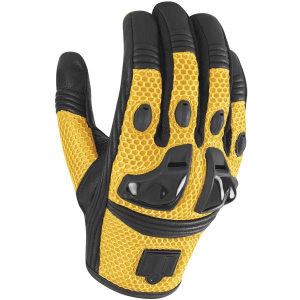 Motorradhandschuhe ICON Justice Mesh Yellow