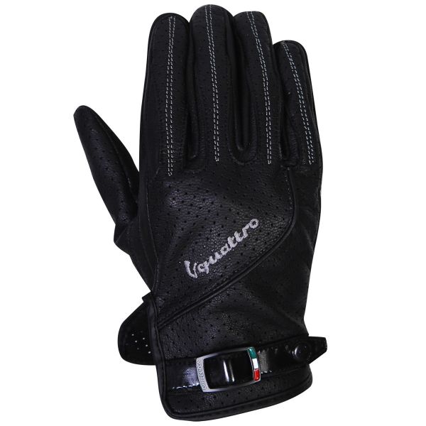 Motorradhandschuhe V'Quattro Lila Schwarz