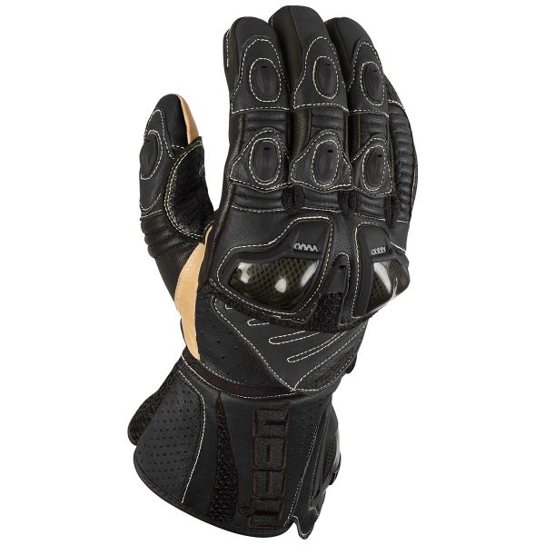 Motorradhandschuhe ICON Overlord Long Black