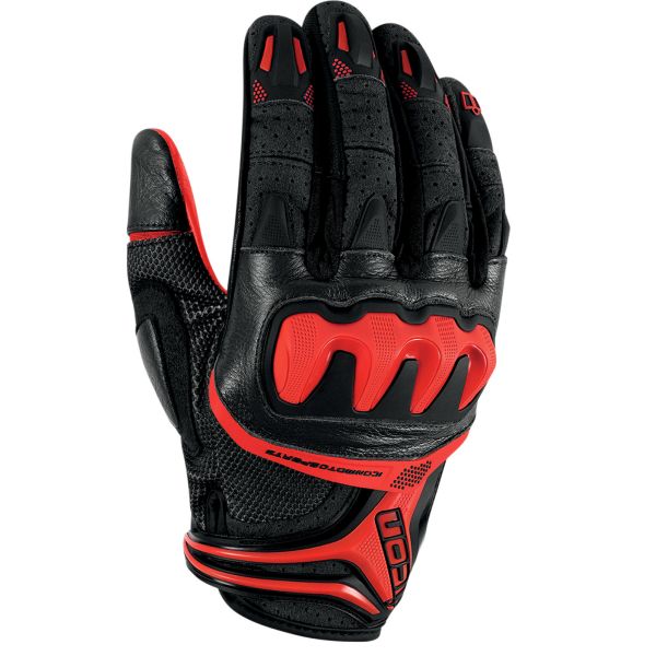Motorradhandschuhe ICON Overlord Resistance Red