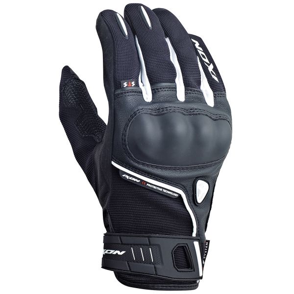 Motorradhandschuhe Ixon RS Grip HP Schwarz Wei