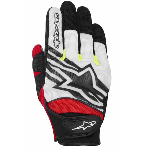 Motorradhandschuhe Alpinestars Spartan Wei Gelb Rot