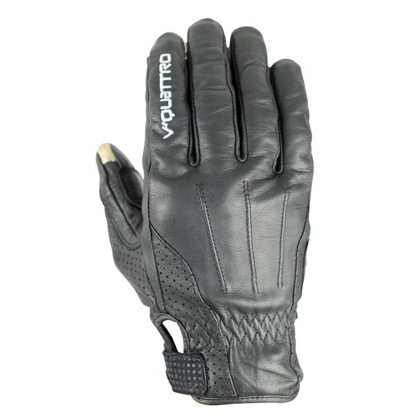 Motorradhandschuhe V'Quattro Vintaco Schwarz