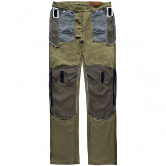 Blauer Kanvas Kaki