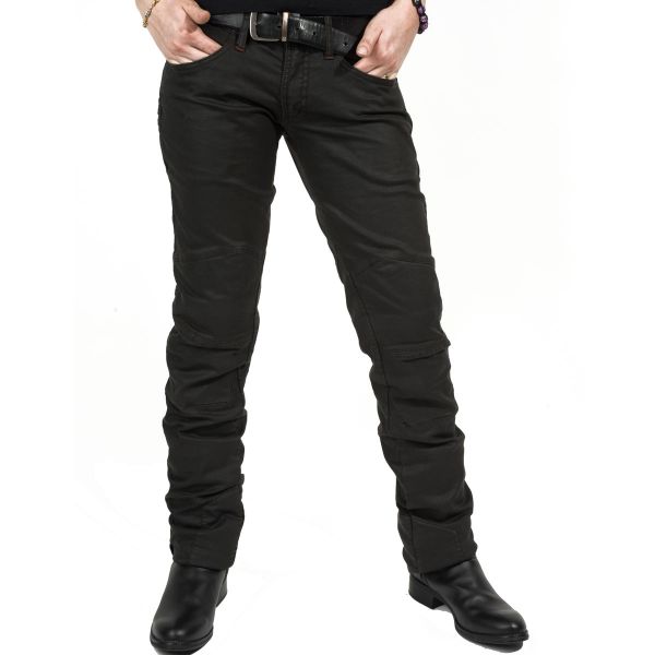 Motorradjeans Esquad Chilo Black Brown Waxed
